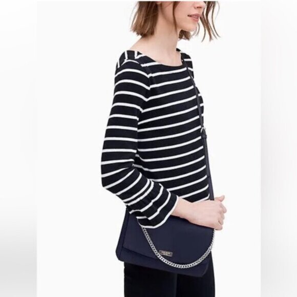 Kate Spade Greer Laurel Way Leather Crossbody Shoulder Convert Bag Chain Strap - Picture 2 of 16